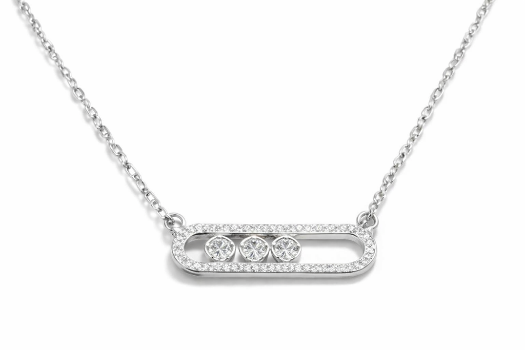 Trinity Link Necklace - Silver