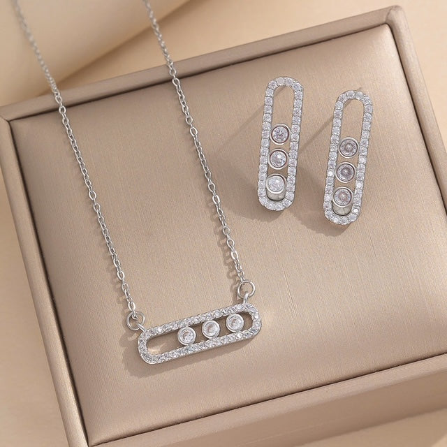 Trinity Link Necklace - Silver