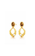Tiger Eyedrop Earring