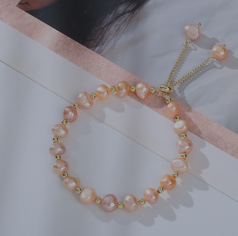 Hand Beaded Pearl Bracelets - Pink (Kids)